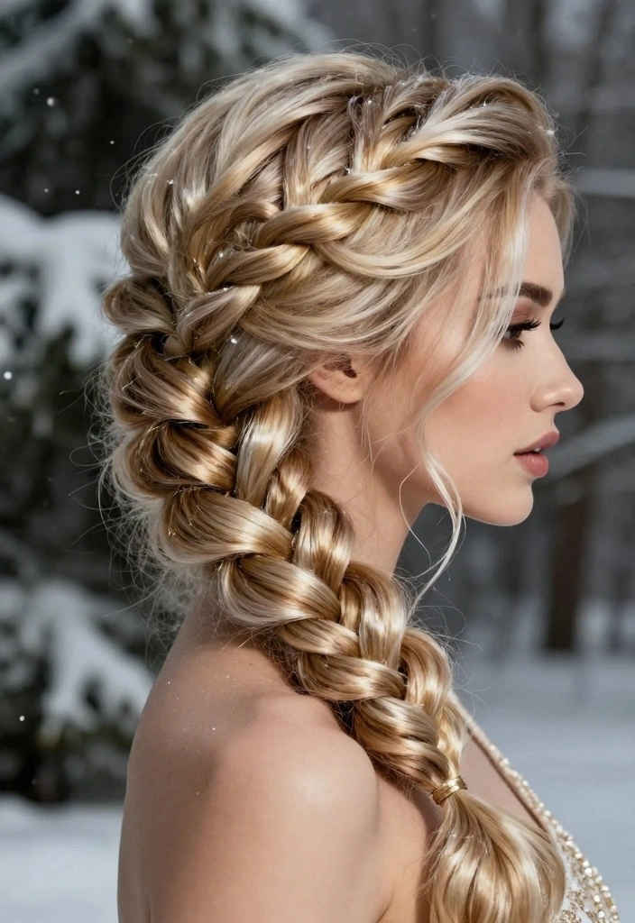 16 Winter Blonde Hair Ideas: Cool Icy Tones - 16. Icy Blonde Crown Braid 1