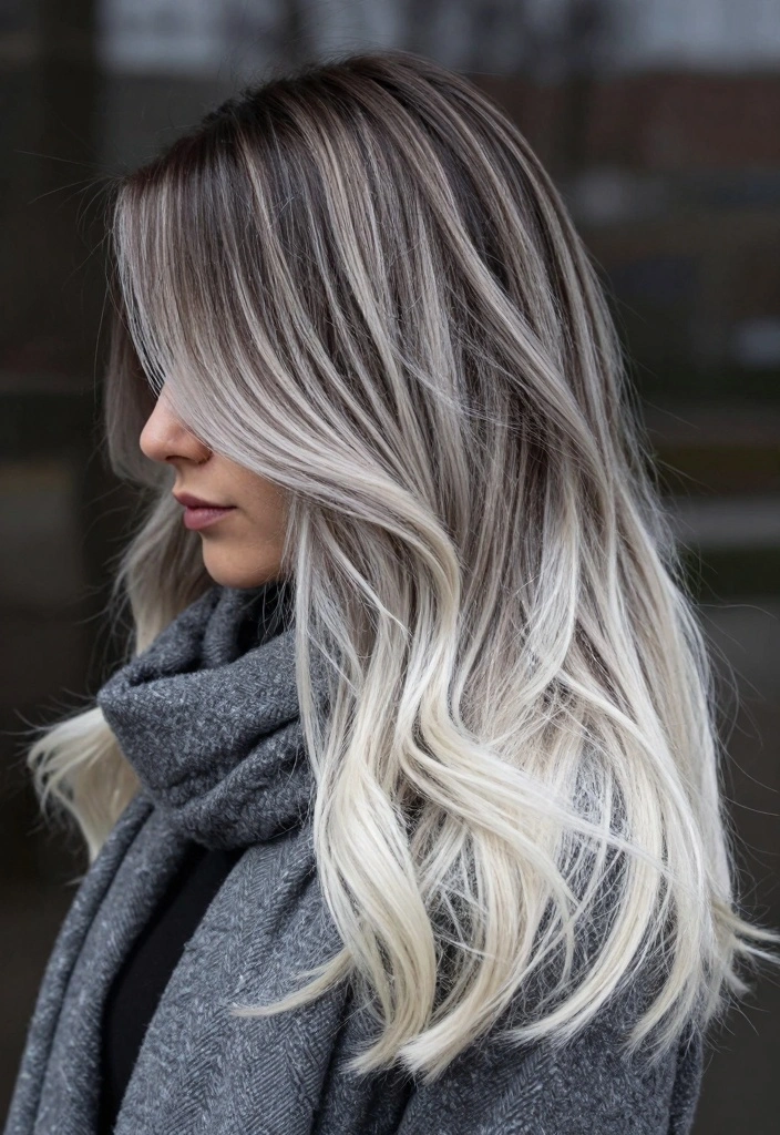 16 Winter Blonde Hair Ideas: Cool Icy Tones - 3. Icy Ombre Effect 1