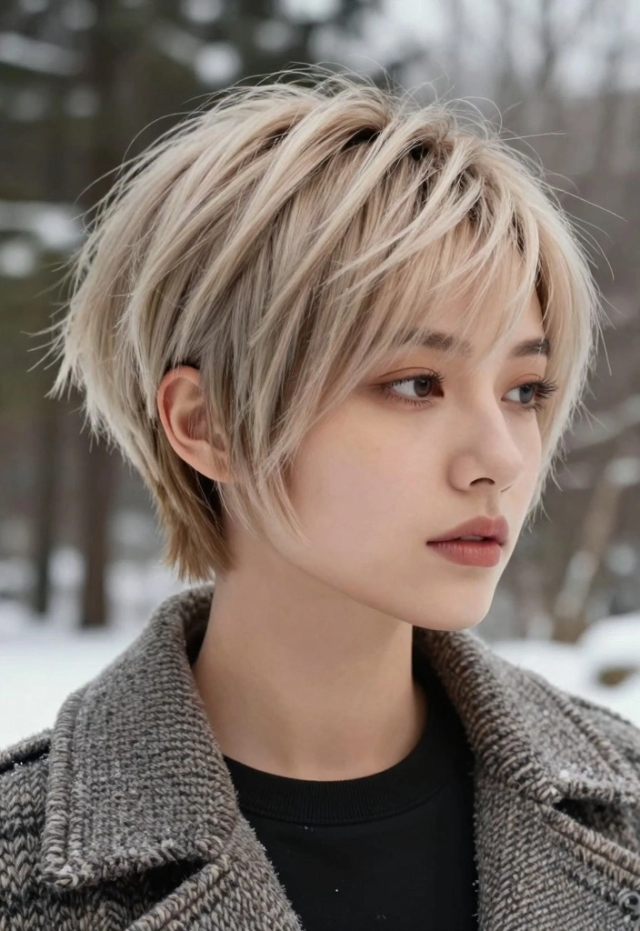 16 Winter Blonde Hair Ideas: Cool Icy Tones - 6. Soft Frosted Pixie 1