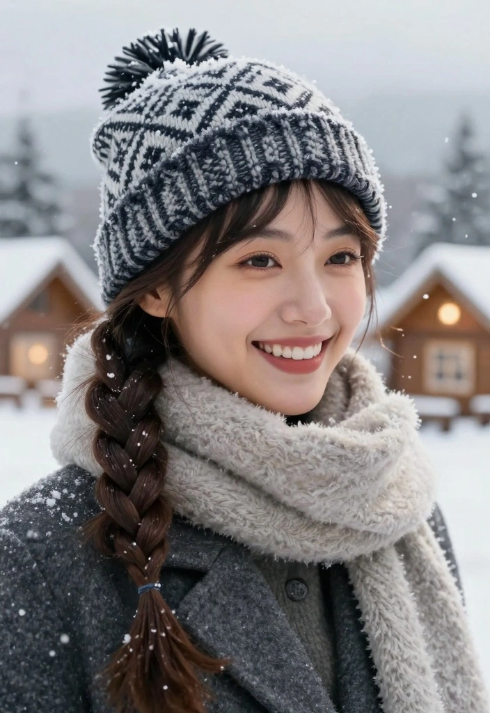 16 Winter Hair Braid Ideas: Cozy Chic Styles - 2. Fishtail Braid With Beanies 1