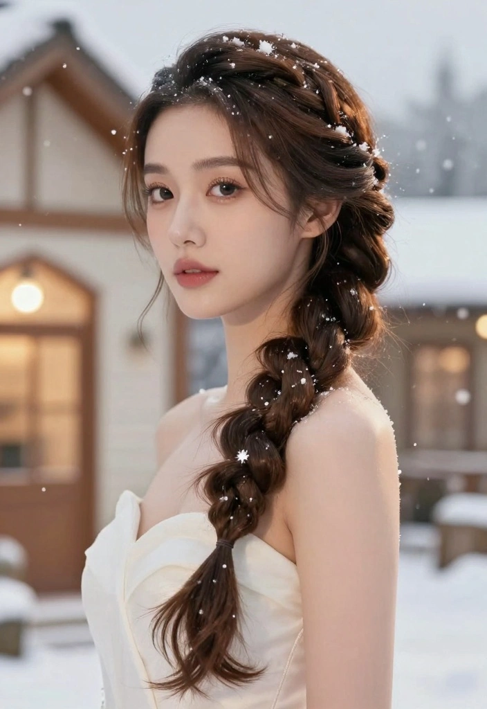 16 Winter Hair Braid Ideas: Cozy Chic Styles - 7. Classic Waterfall Braid 1