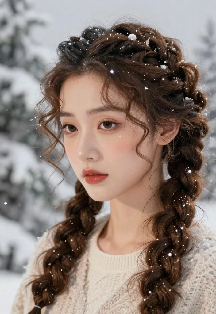 16 Winter Short Hair Ideas: Sleek Cozy Cuts for Curly Textures - 13. Curly Braided Crown 1