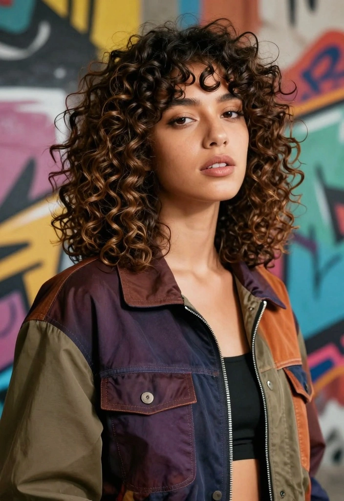 16 Winter Short Hair Ideas: Sleek Cozy Cuts for Curly Textures - 6. Soft Curly Mullet 1