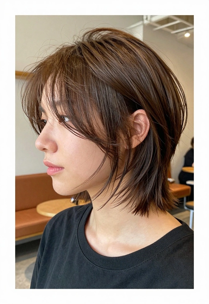 17 Short Brown Hair Ideas for a Clean Modern Look - 15. Modern Shag Cut 1