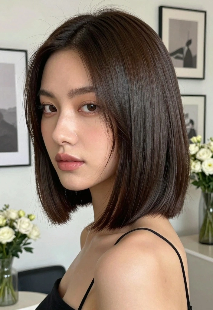 17 Short Hair Inspo Ideas Save Worthy Cuts - 12. Sleek Lob 1