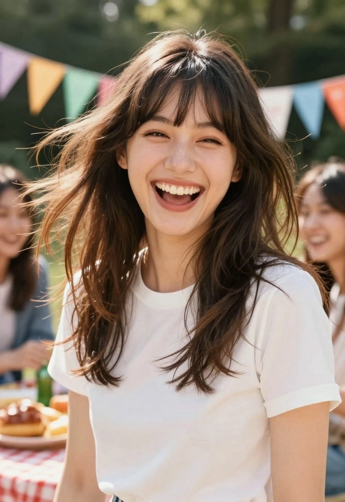 17 Short Layered Hair With Bangs Ideas For A Youthful Shape - 8. Long Layers with Baby Bangs 1