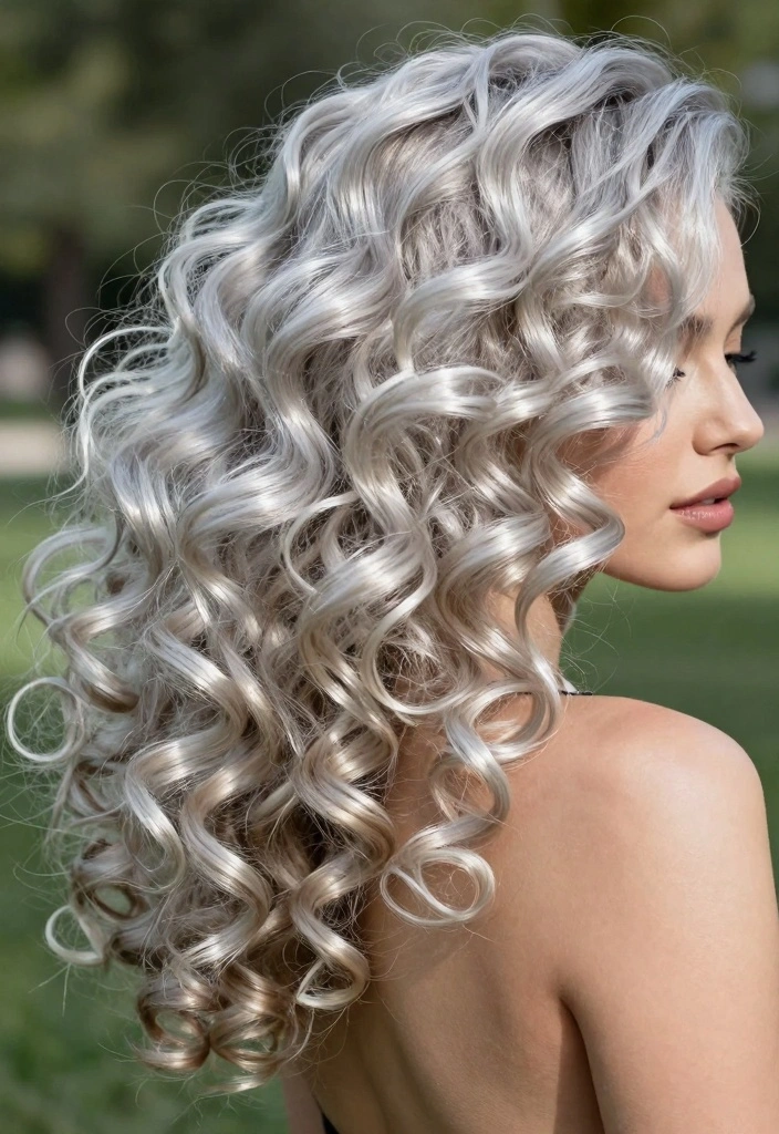 17 Silver Blonde Hair Ideas Cool Luminous Tone - 13. Silver Blonde Soufflé Curls 1