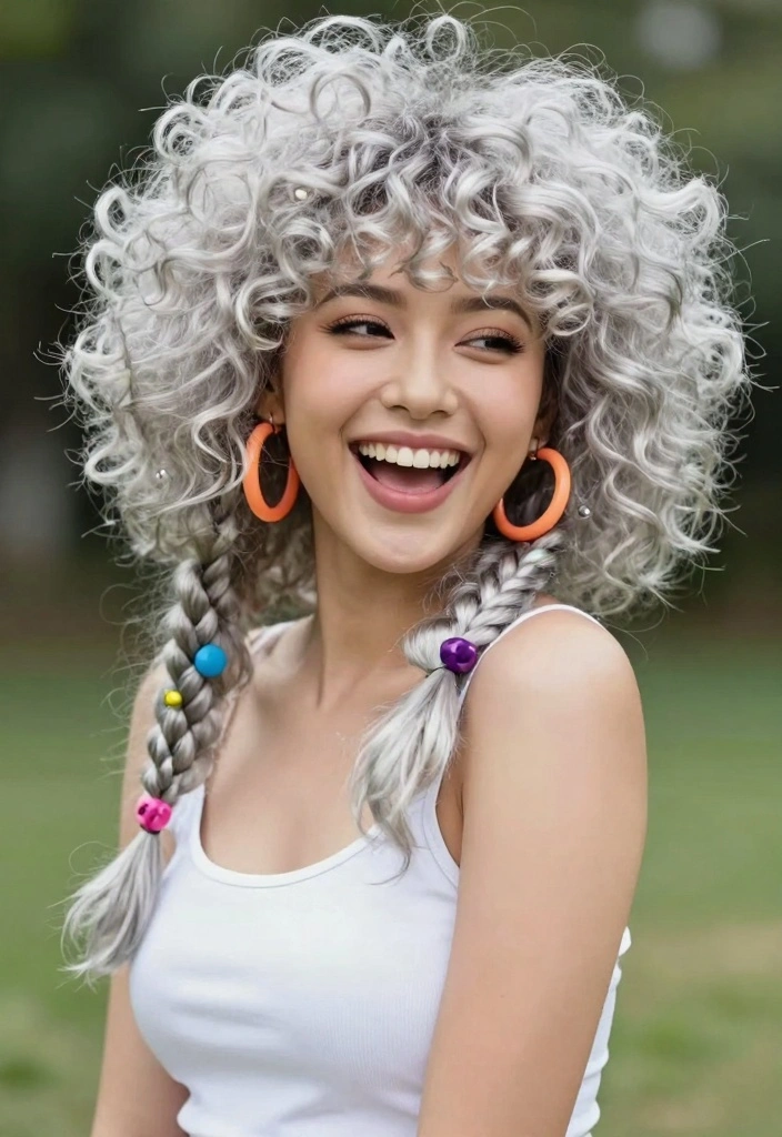 17 Silver Blonde Hair Ideas Cool Luminous Tone - 2. Statement Silver Blonde Afro 1