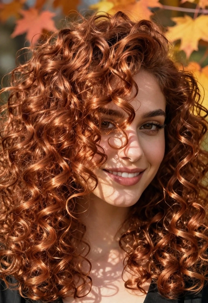 17 True Autumn Hair Color Ideas for Curly Hair Types - 1. Copper Curls 1