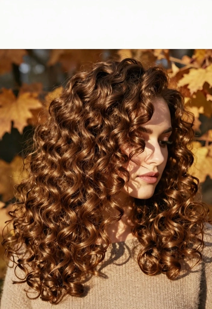 17 True Autumn Hair Color Ideas for Curly Hair Types - 3. Chessnut Brown 1