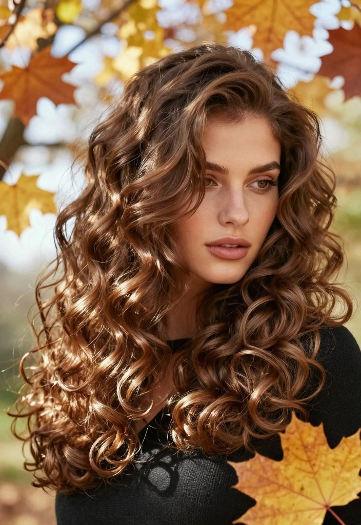 17 True Autumn Hair Color Ideas for Curly Hair Types - 8. Maple Brown 1