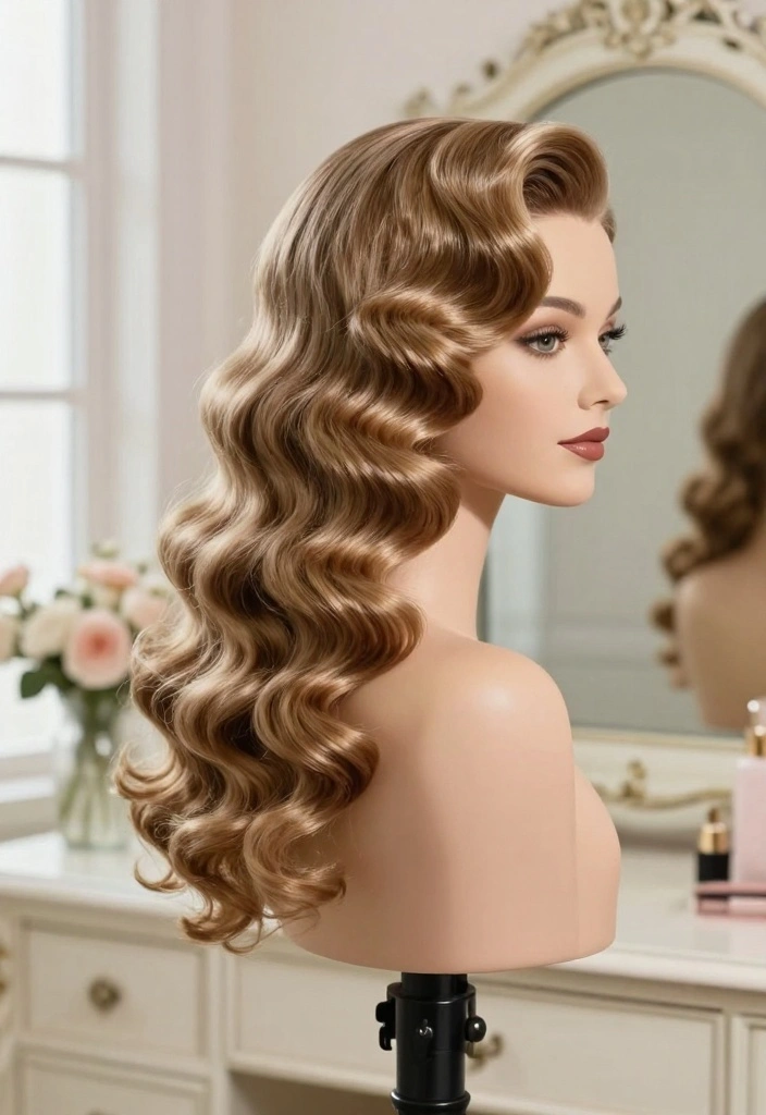 17 Vintage Hair Ideas: Classic Old Hollywood - 1. The Classic Hollywood Wave 1