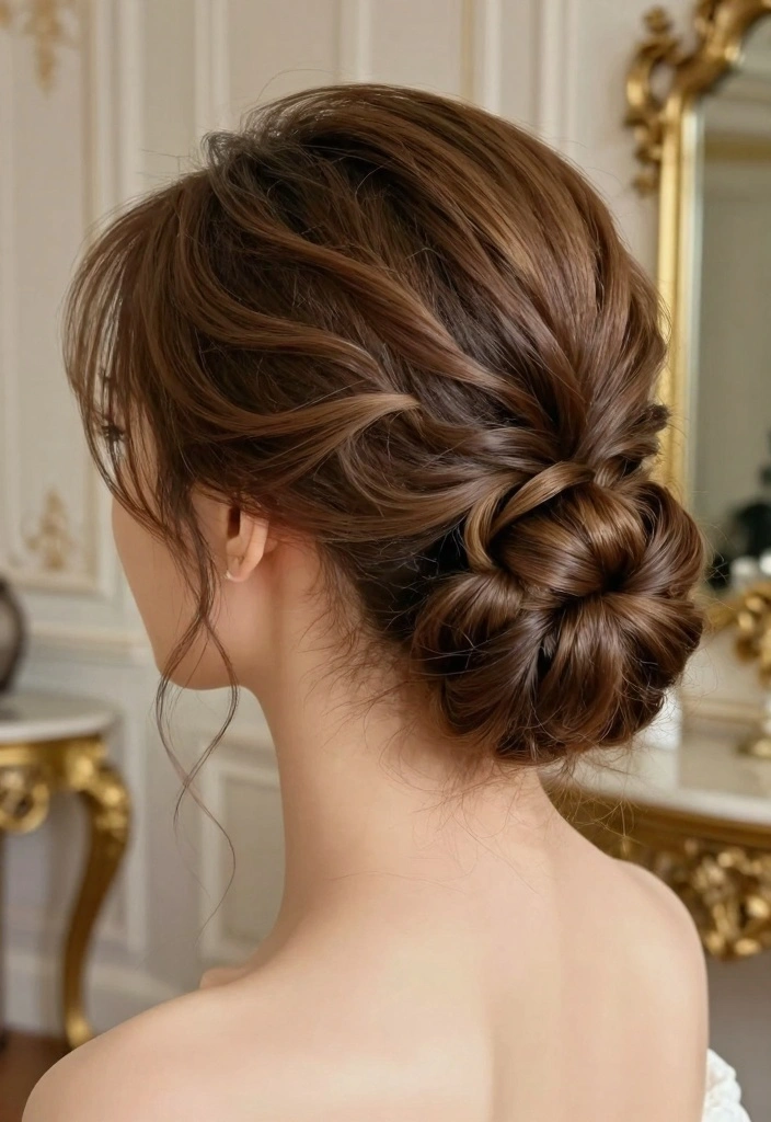 17 Wedding Hairstyles for Long Hair Ideas Romantic Glam - 3. Romantic Chignon 1