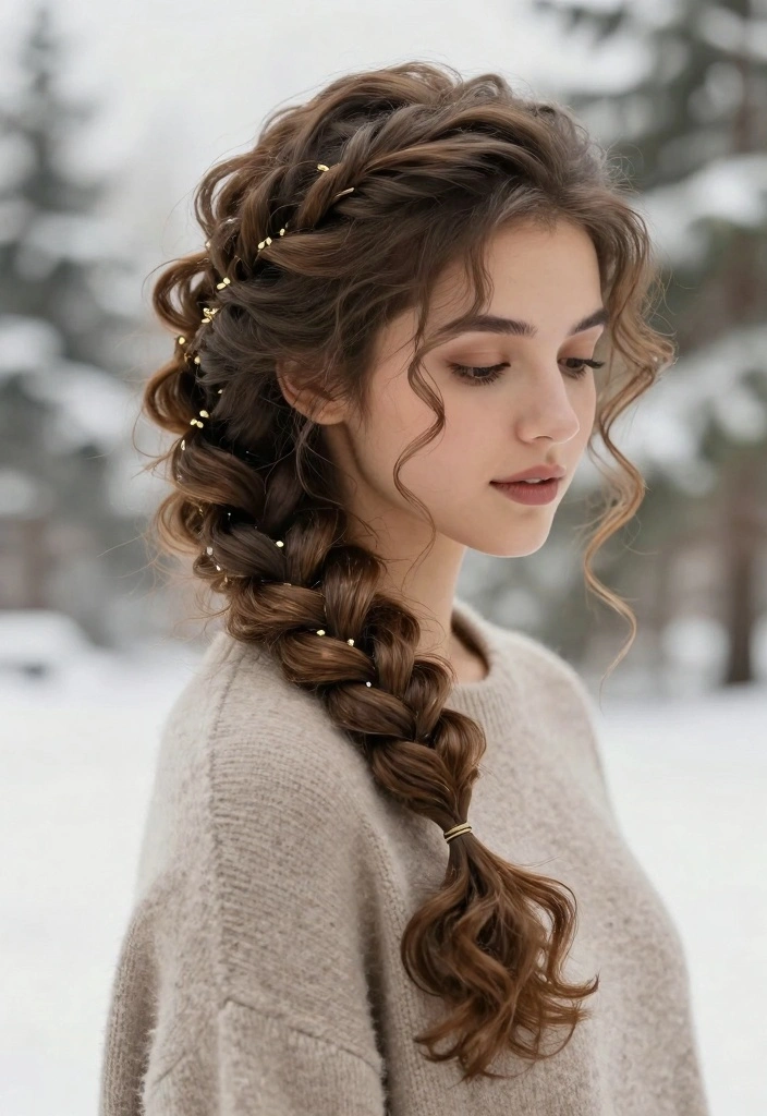 17 Winter Hair Ideas: Seasonal Fresh Looks for Curly Hair - 1. Cozy Braided Crown 1