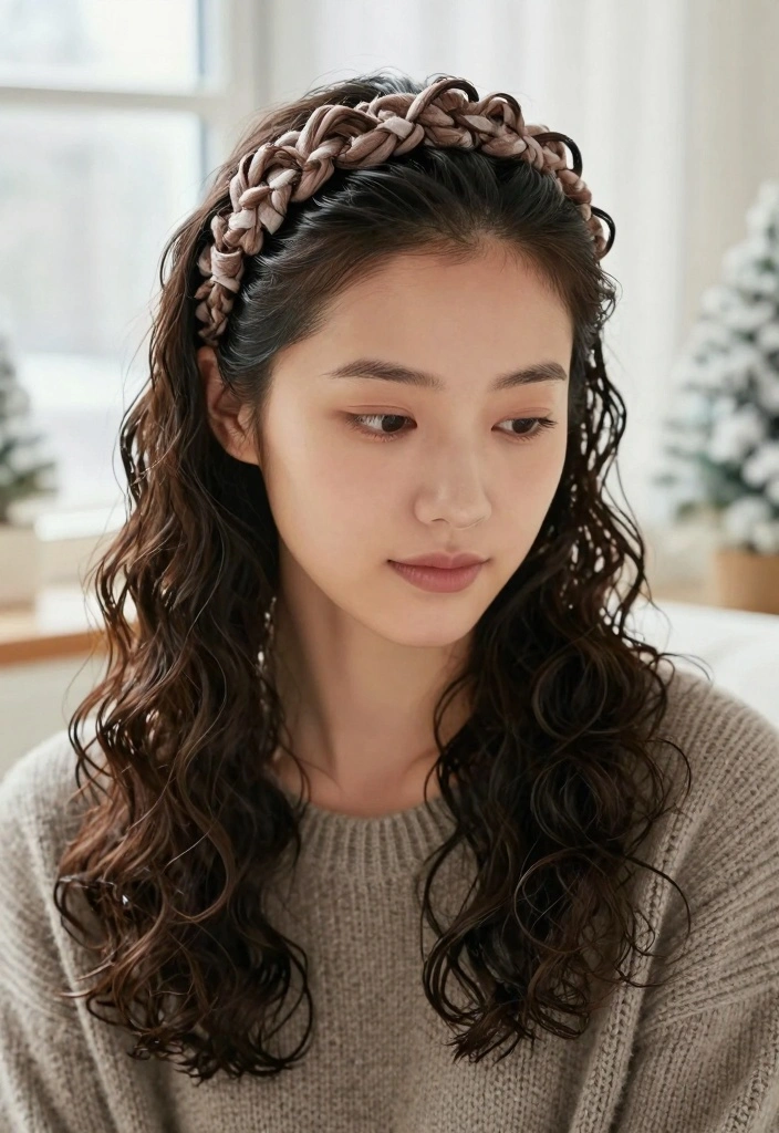 17 Winter Hair Ideas: Seasonal Fresh Looks for Curly Hair - 7. Curl-Enhancing Headband Method 1