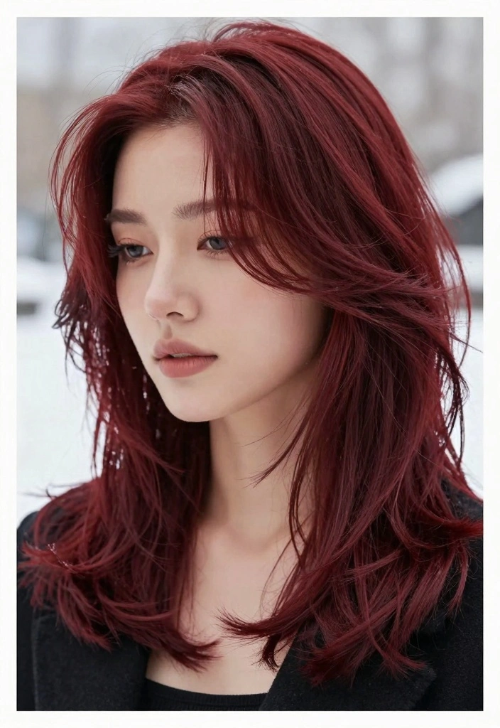 17 Winter Red Hair Ideas for a Bold Cool Season Glow - 16. Velvet Red Layers 1
