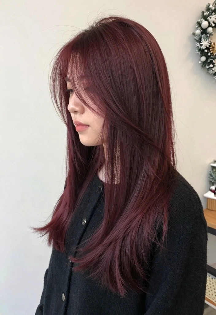 17 Winter Red Hair Ideas for a Bold Cool Season Glow - 2. Burgundy Balayage 1