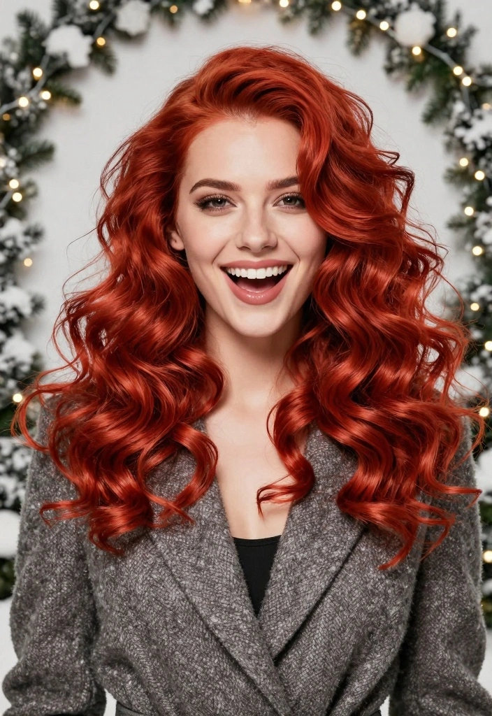 17 Winter Red Hair Ideas for a Bold Cool Season Glow - 5. Bright Cherry Red 1