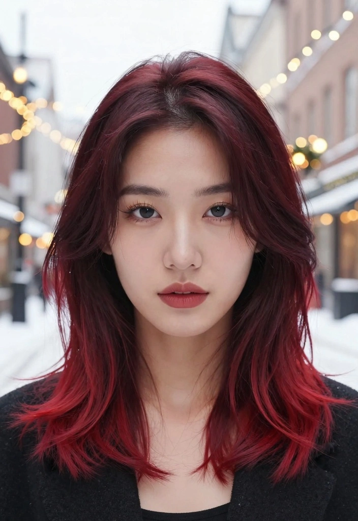 17 Winter Red Hair Ideas for a Bold Cool Season Glow - 7. Dark Cherry Ombre 1