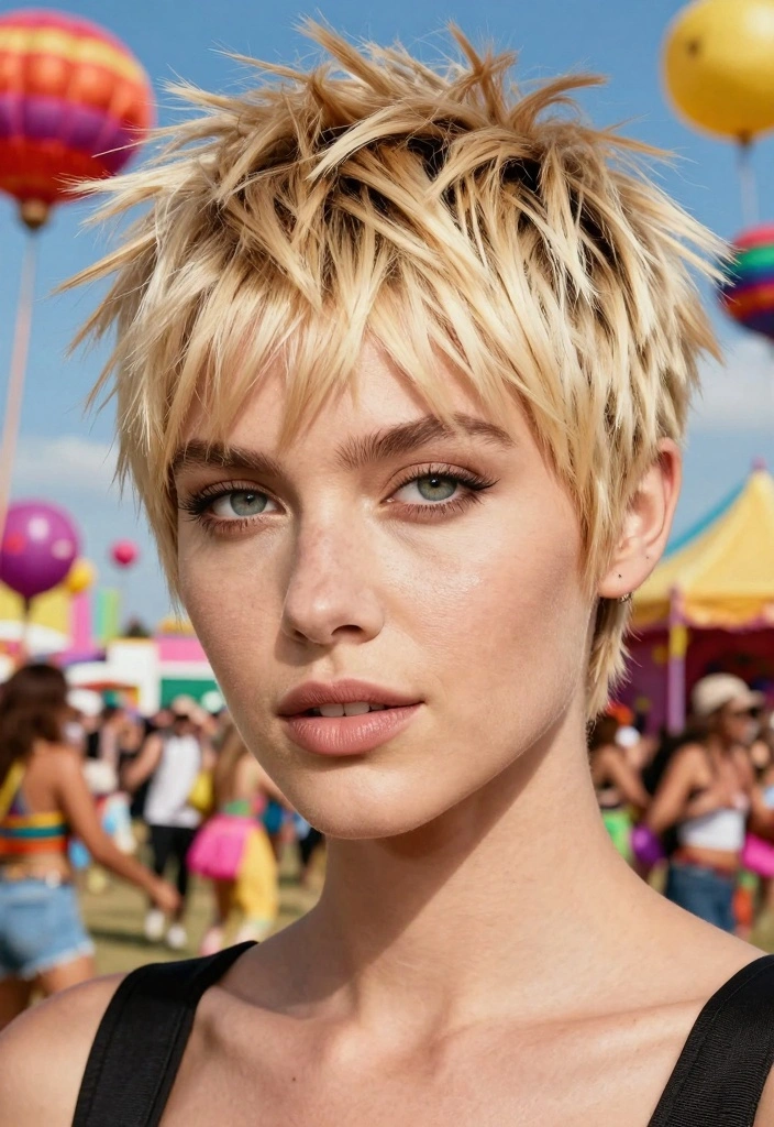 18 Short Blonde Hair Ideas for a Fresh, Bright Style - 2. Edgy Textured Pixie Cut 1