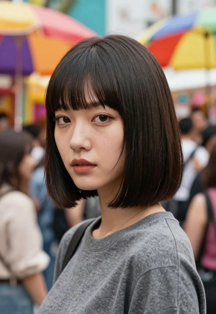 18 Short Blonde Hair Ideas for a Fresh, Bright Style - 5. Blunt Cut with Bangs 1