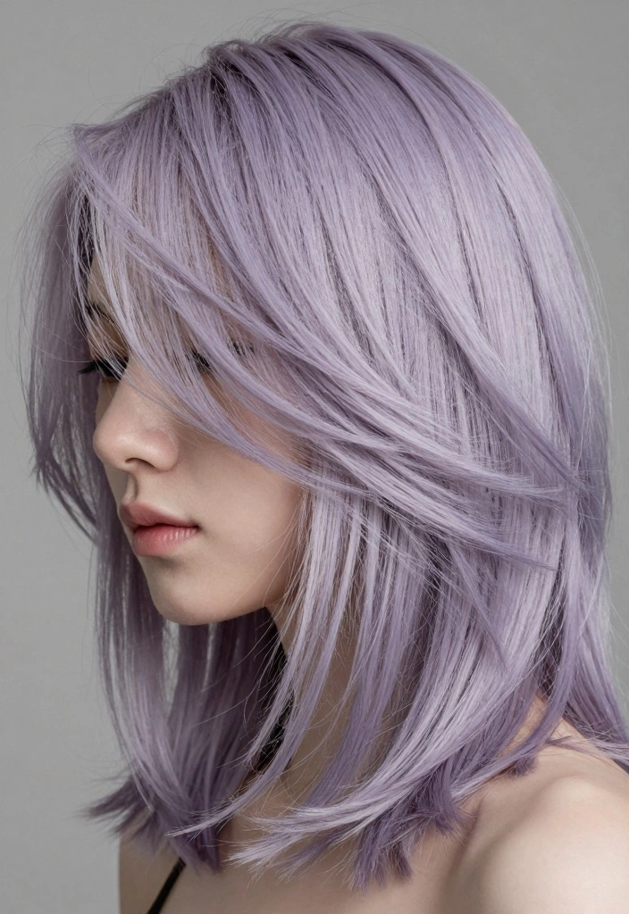 18 Short Hair Highlights Ideas: Bright Subtle Accents - 13. Frosted Lavender Layers 1
