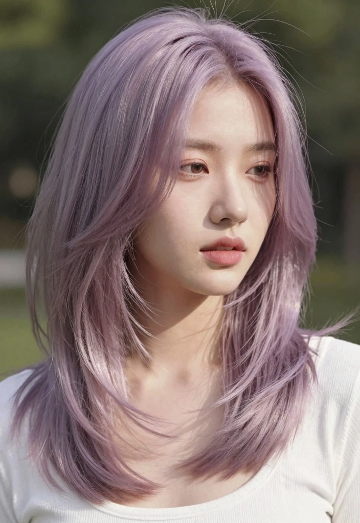 18 Short Hair Highlights Ideas: Bright Subtle Accents - 2. Lavender Lush Layers 1