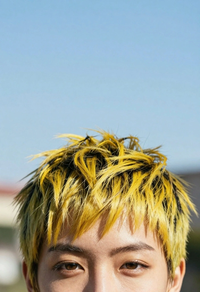 18 Short Hair Highlights Ideas: Bright Subtle Accents - 6. Sunny Yellow Streaks 1