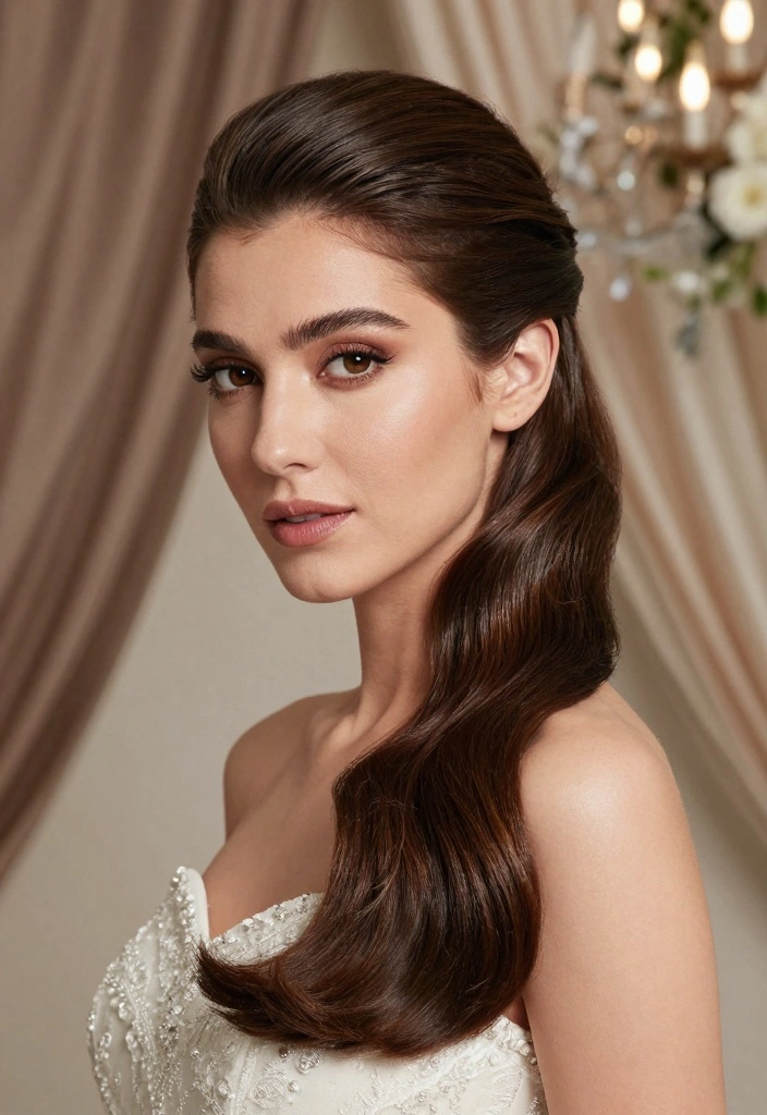 18 Short Hair Wedding Styles Ideas: Chic Bridal Looks - 13. Polished Sleek Look 1