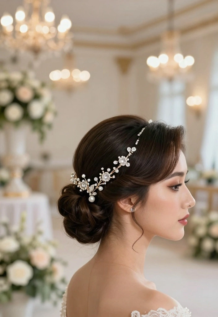 18 Short Hair Wedding Styles Ideas: Chic Bridal Looks - 5. Classic French Twist 1