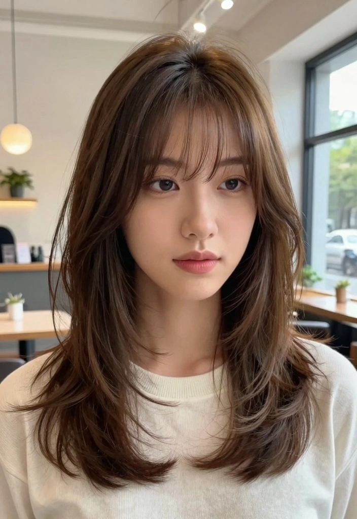 18 Shoulder Length Layered Hair Ideas Balanced Volume - 15. Soft Highlights with Layers 1