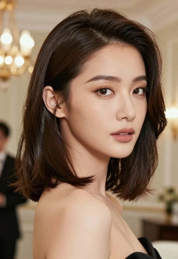 18 Shoulder Length Layered Hair Ideas Balanced Volume - 18. Sophisticated Updo with Layers 1