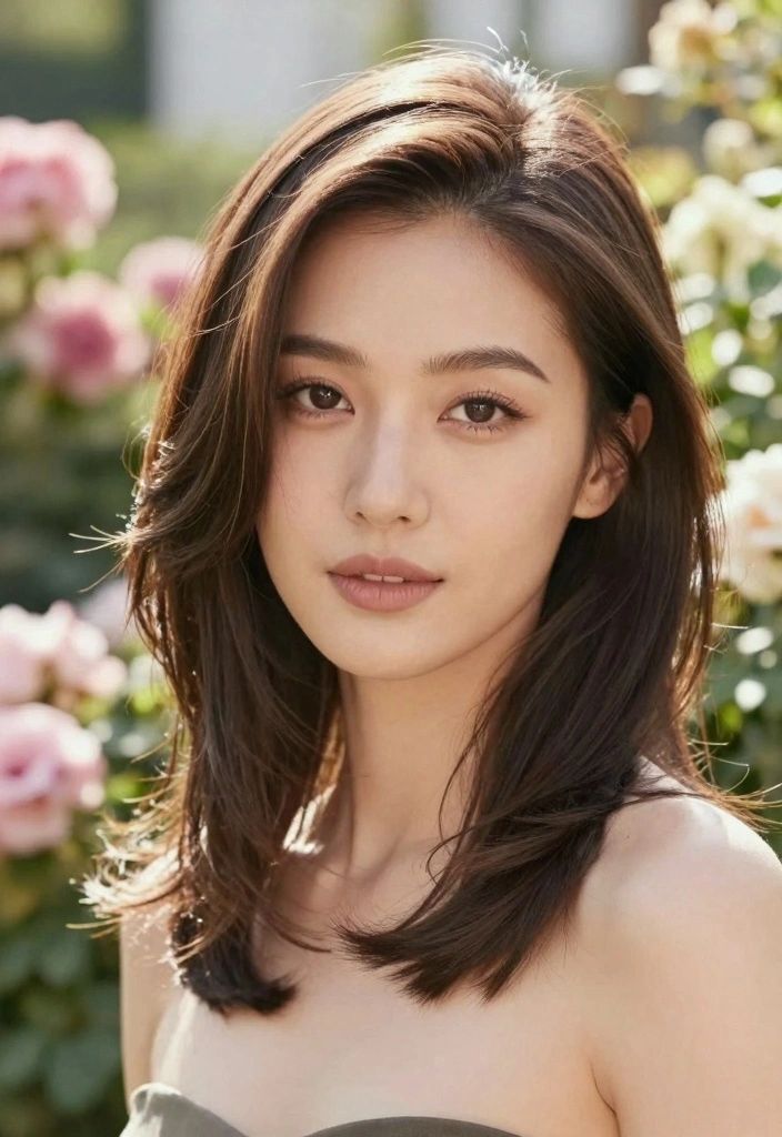 18 Shoulder Length Layered Hair Ideas Balanced Volume - 7. Side-Swept Layers 1