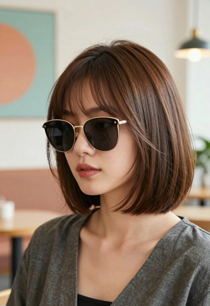 18 Straight Short Hair Ideas for a Sleek Minimal Style - 15. Layered Bob 1