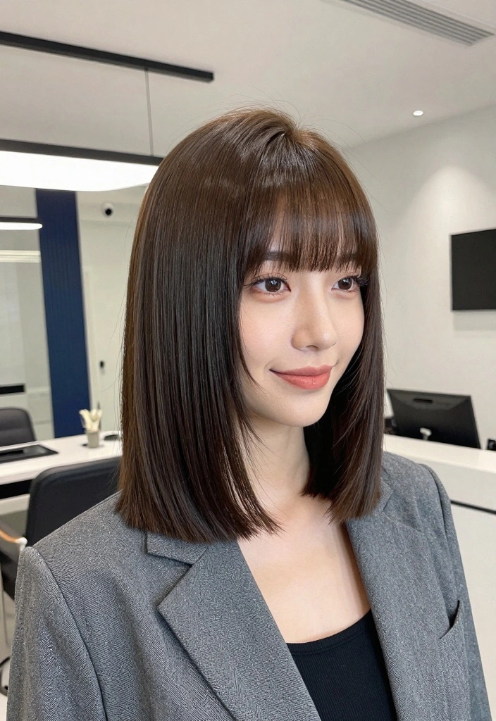 18 Straight Short Hair Ideas for a Sleek Minimal Style - 4. Blunt Cut 1