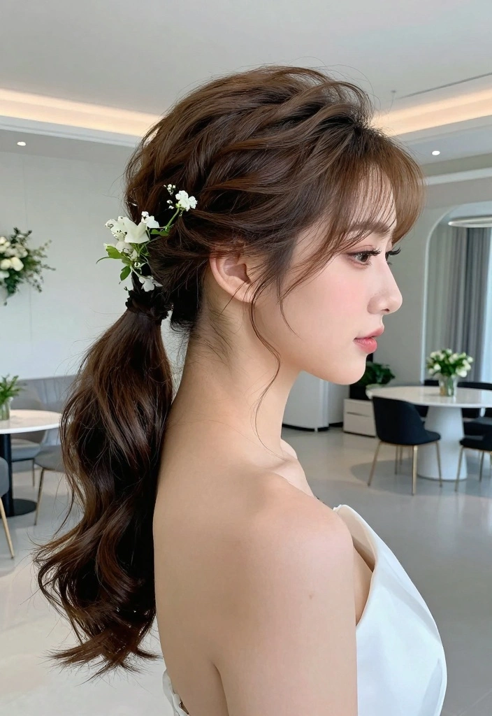 18 Vintage Bridal Hair Ideas Timeless Romance - 11. Effortless Ponytail 1