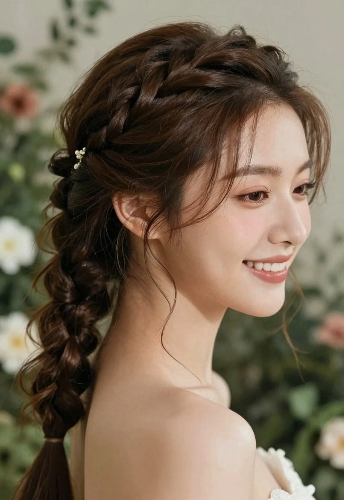 18 Vintage Bridal Hair Ideas Timeless Romance - 14. Twisted Side Braid 1