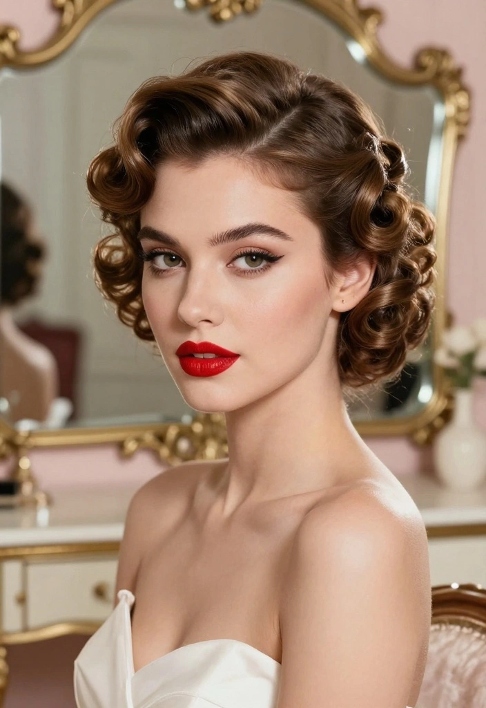 18 Vintage Bridal Hair Ideas Timeless Romance - 2. Vintage Pin-Up Curls 1