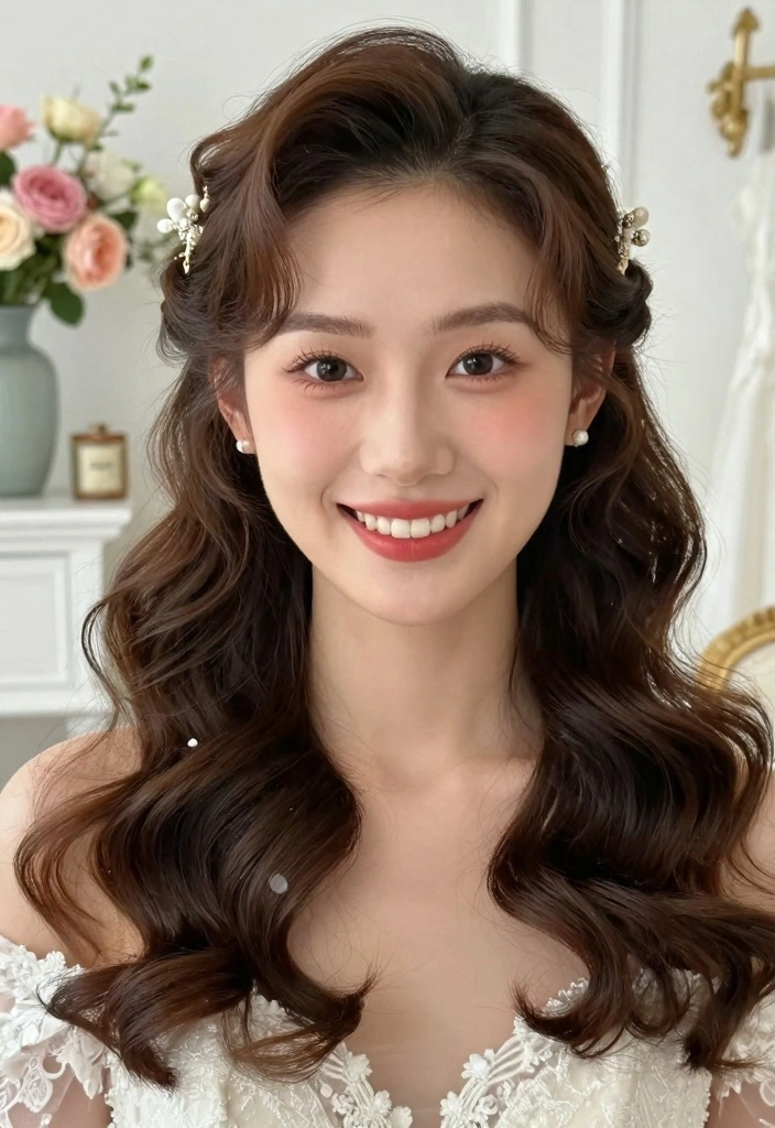 18 Vintage Bridal Hair Ideas Timeless Romance - 6. Retro Half-Up Half-Down 1