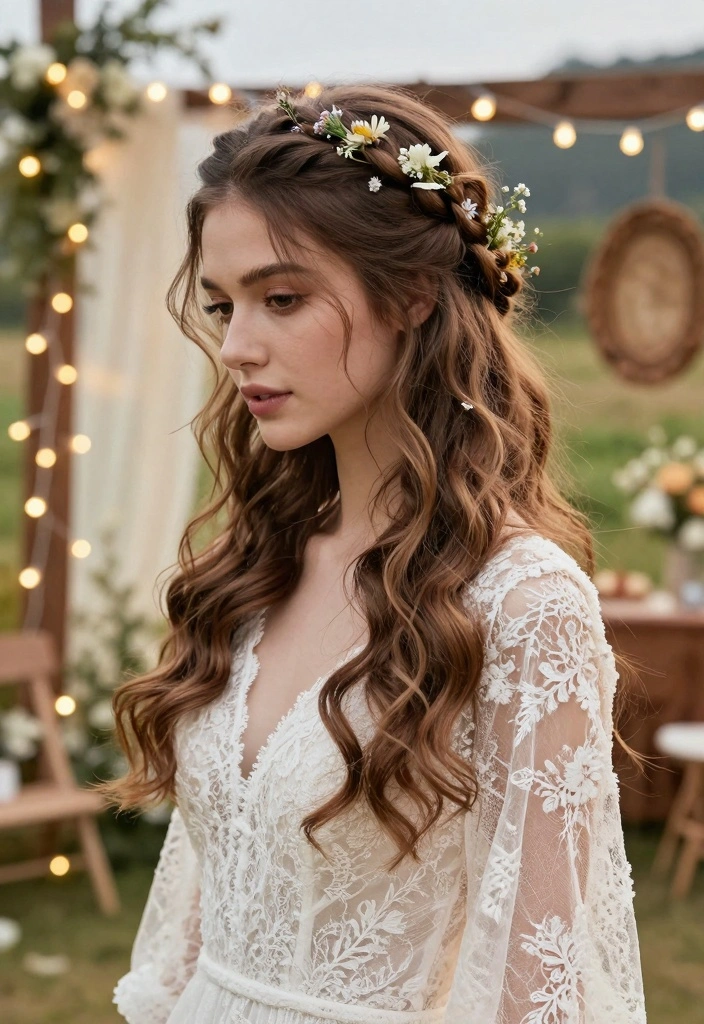 18 Wedding Hair Bun Ideas: Elegant Timeless Updos - 2. Bohemian Braided Bun 1