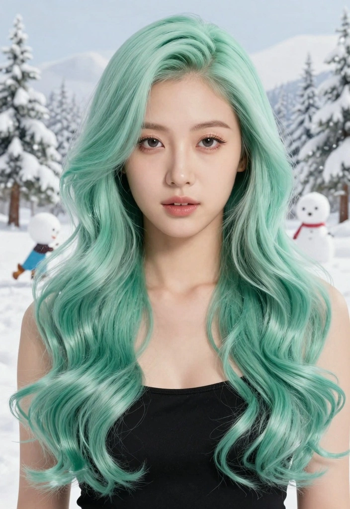 18 Winter Hair Color Ideas Trending Now: Sustainable Styles for Eco-Conscious Consumers - 10. Mint Green 1