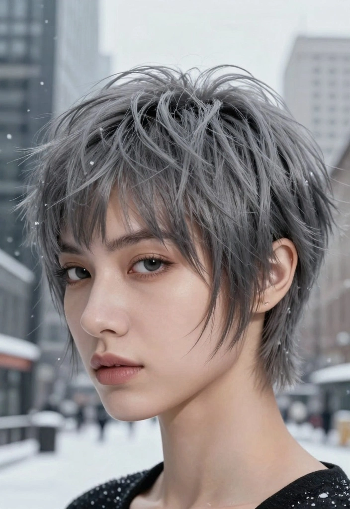 18 Winter Hair Color Ideas Trending Now: Sustainable Styles for Eco-Conscious Consumers - 16. Stormy Gray 1