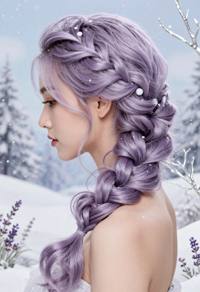 18 Winter Hair Color Ideas Trending Now: Sustainable Styles for Eco-Conscious Consumers - 2. Frosted Lavender 1