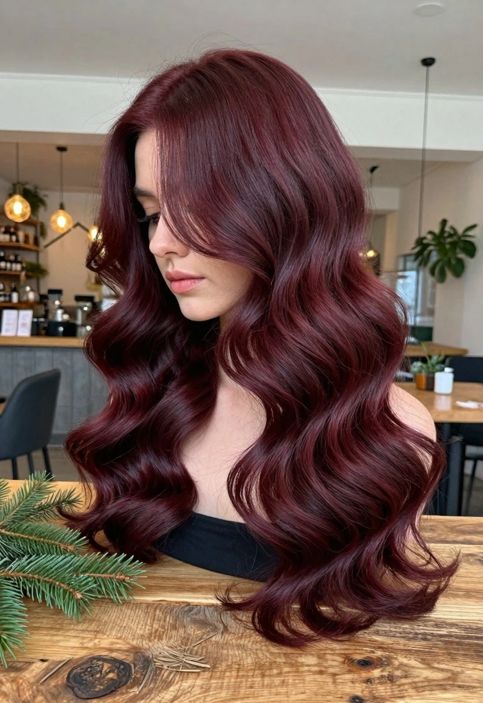 18 Winter Hair Color Ideas Trending Now: Sustainable Styles for Eco-Conscious Consumers - 3. Deep Burgundy 1