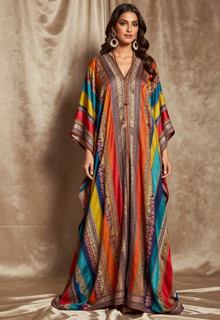 14 Bollywood Theme Party Outfit Ideas For Women - 14. Luxurious Kaftan Style 1