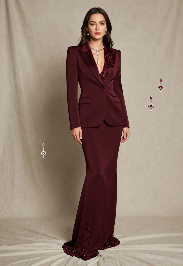 14 Bollywood Theme Party Outfit Ideas For Women - 8. Elegant Floor-Length Suit 1