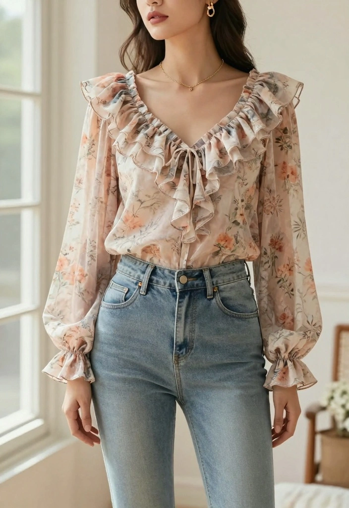 14 Tight Casual Jeans Outfit Ideas For Women - 6. Feminine Flair 1