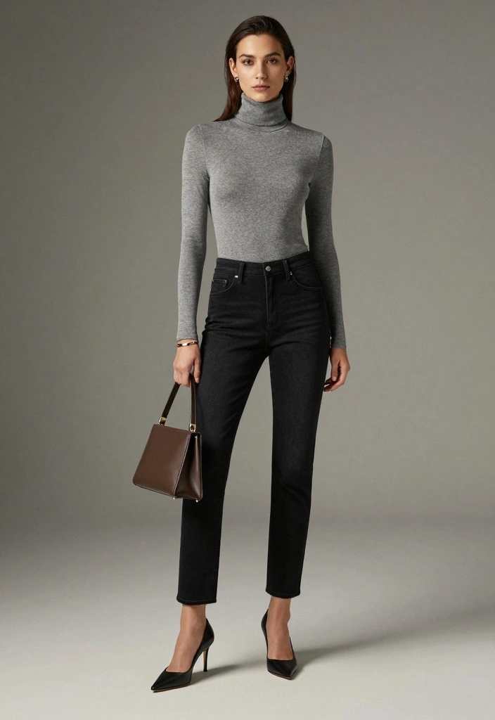 15 Black Jeans Outfit Ideas For Women With Sleek Style - 13. Sleek and Minimalist 1