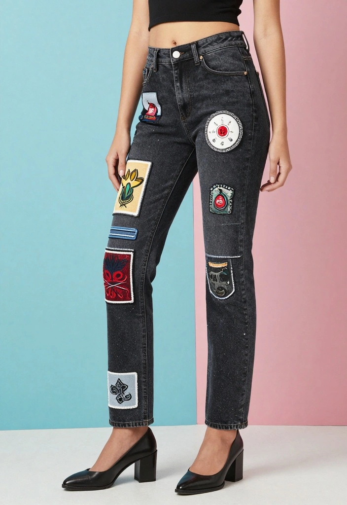 15 Black Jeans Outfit Ideas For Women With Sleek Style - 15. Customized and Personal Touch 1