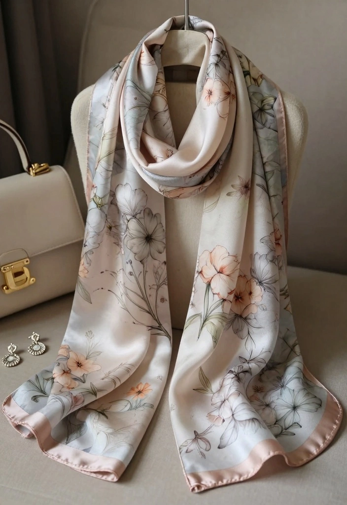 15 Tea Party Outfit Ideas For Women With Soft Elegance - 12. Soft Silk Scarf 1